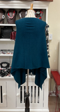 Dolma Cashmere Poncho - PEACOCK