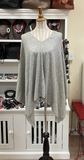 Dolma Cashmere Poncho - SILVER GREY