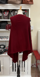 Dolma Cashmere Poncho - BURGUNDY