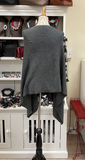 Dolma Cashmere Poncho - CHARCOAL GREY