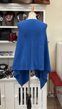 Dolma Cashmere Poncho - COBALT BLUE