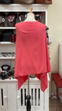 Dolma Cashmere Poncho - CORAL