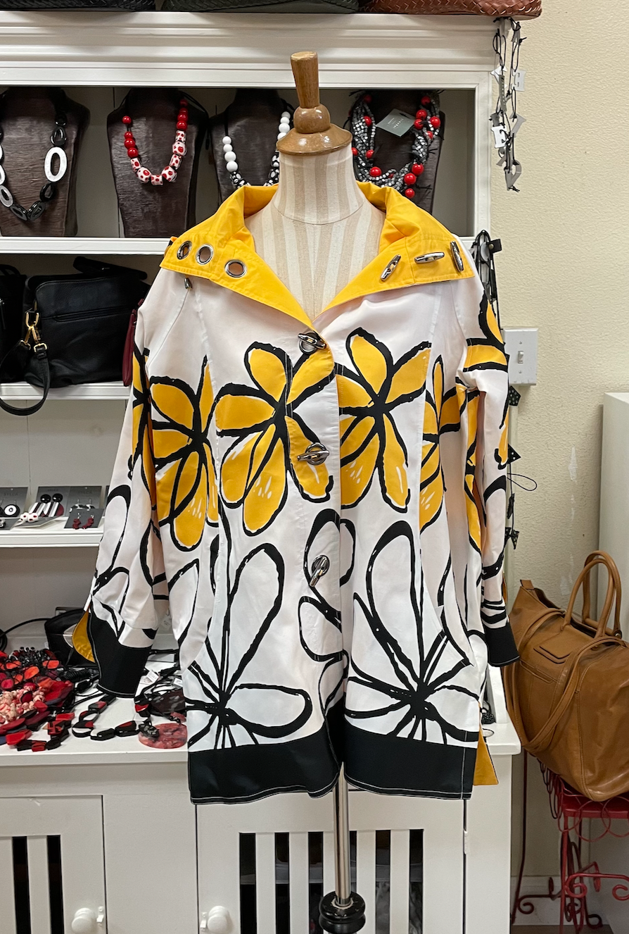 Oopera Raincoat - YELLOW FLOWER - J1239RW-3