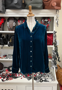 CUT LOOSE - Velvet Fitted Shirt - 6997649 - UNDERSEA - S ONLY