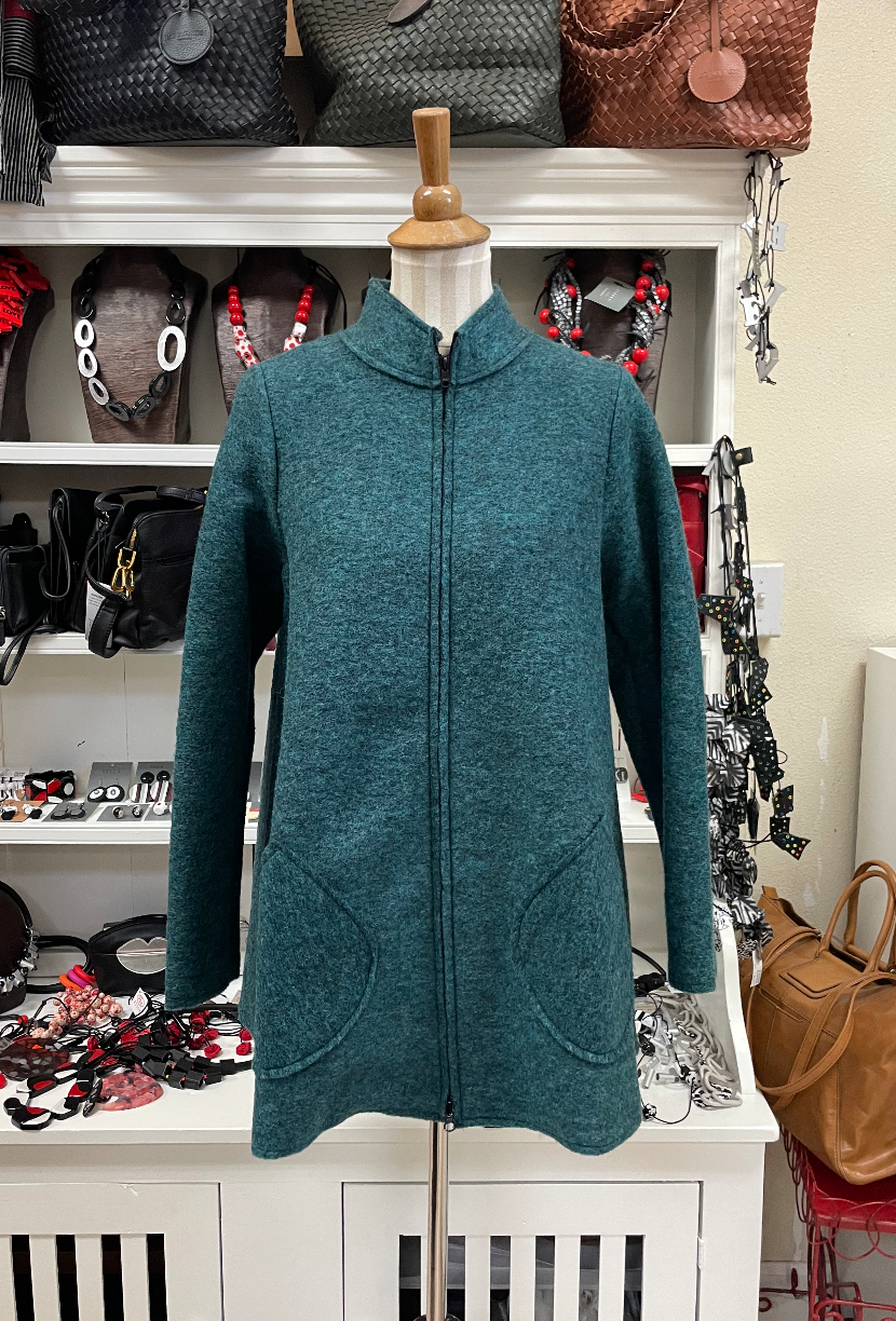 CUT LOOSE - Boiled Wool Zip Swing Jacket - 3988902 – The Total Look CUT LOOSE - Boiled Wool Zip Swing Jacket - 3988902 – The Total Look