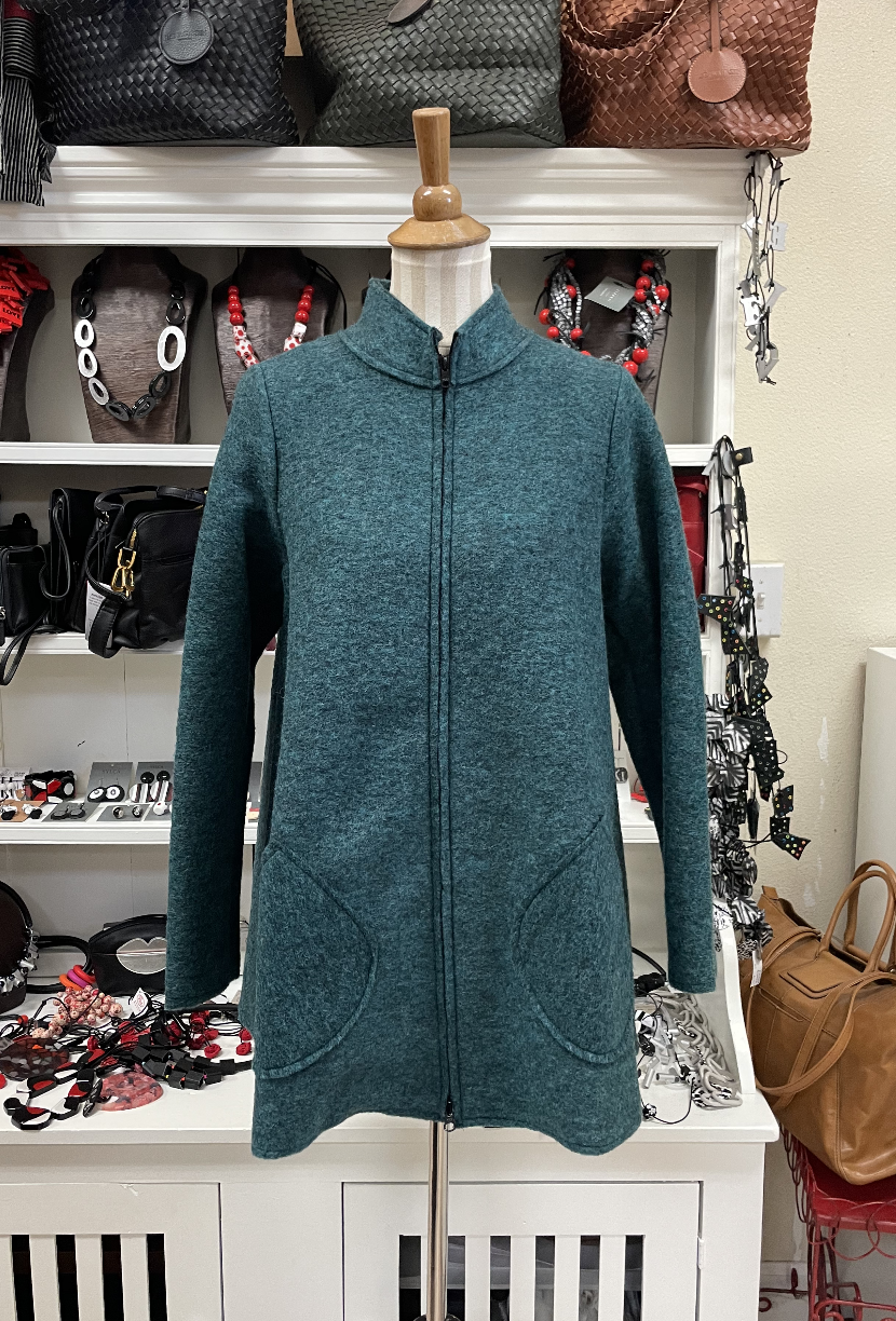 Boiled fashion wool swing coat