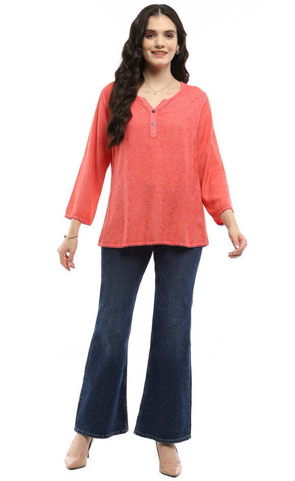 Parsley & Sage BECKY TOP - 25S483C - CORAL