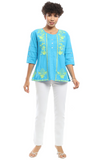 Parsley & Sage INA TOP - 25T11C - TURQUOISE