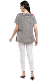 Parsley & Sage ZELDA S/S TOP - 25S481B - SILVER