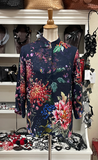 Citron "Colorful Fall Flowers" Silk Blouse - 1213CFLF