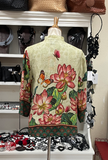 Citron "Lotus Embroidery Print" Silk Blouse - 1213LEP