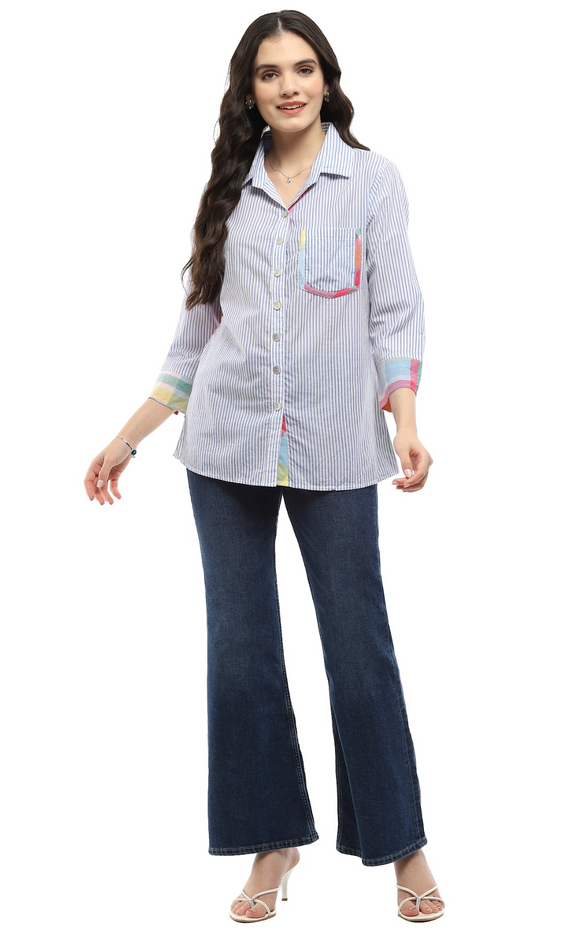 Parsley & Sage DANA SHIRT - 25S445G - BLUE