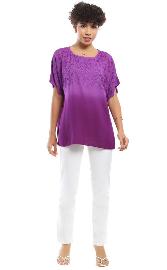 Parsley & Sage FIONA S/S TOP - 25S447B - PURPLE