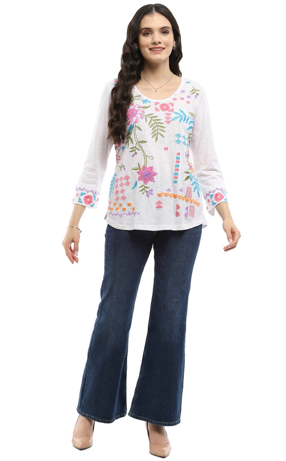 Parsley & Sage GINNY TOP - 25S449C - WHITE