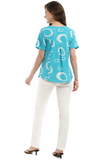 Parsley & Sage APRIL S/S TOP - 25T52B - TURQUOISE