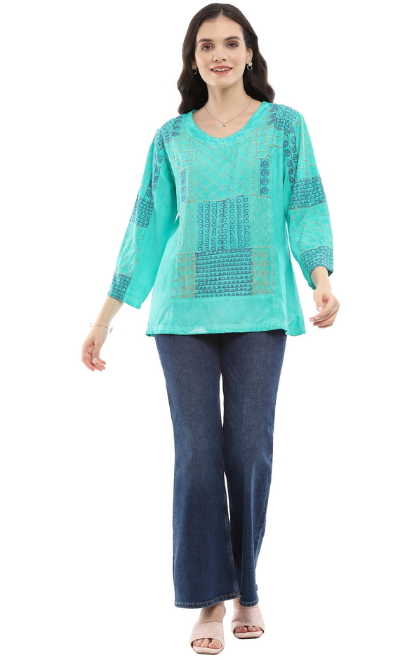 Parsley & Sage RAMONA TOP - 25S462C - SEA FOAM