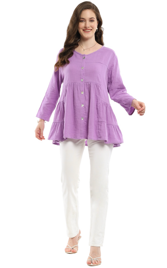 Parsley & Sage DAISY SHIRT - 25T56G - LILAC