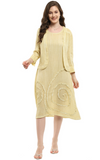 Parsley & Sage TATUM SHRUG-DRESS SET - 25S465DE - SAND