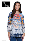 Ali Miles Burnout Pop-Over Knit Tunic - A15219TM - ABSMLT