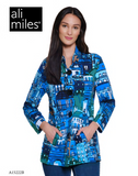 Ali Miles Printed Button Front Tunic - A15222BM - CITYPRT