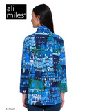 Ali Miles Printed Button Front Tunic - A15222BM - CITYPRT