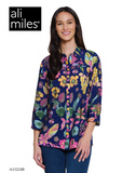 Ali Miles Woven Crinkle Printed Tunic - A15224BM - TRPPRT