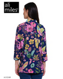 Ali Miles Woven Crinkle Printed Tunic - A15224BM - TRPPRT