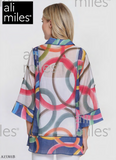 Ali Miles Printed Woven Button Front Tunic - A15301BM - ABSMLT