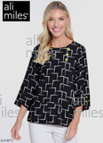 Ali Miles Woven Pop-Over Tunic - A15307TM - TILMLT