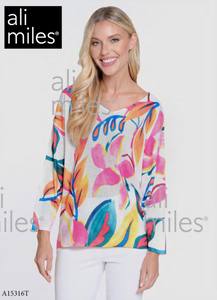 Ali Miles Knit Pop-Over Tunic - A15316TM - WRMFLR