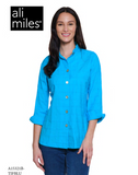 Ali Miles Woven Textured Button Front Tunic - A15321BM - TIFBLU