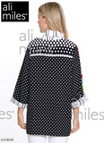 Ali Miles Woven Button Front Blouse - A25402BM - MULTI