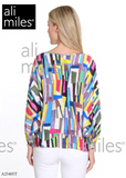 Ali Miles Woven Pop-Over Tunic - A25405TM - ABSMLT