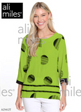 Ali Miles Woven Pucker Pop-Over Tunic - A25412TM - SFLIME