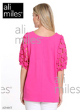 Ali Miles Knit Pop-Over Tunic - A25414TM - PINK