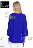 Ali Miles Knit Textured Pop-Over Tunic - A55114TM - FRBLUE