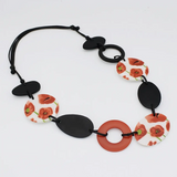 SYLCA Artful Poppies Gracie Necklace, Artfully Painted Statement