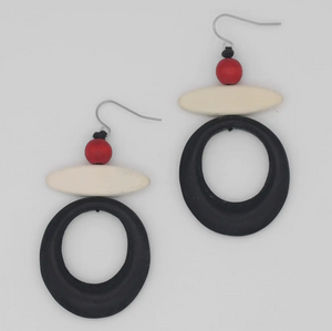 SYLCA Black Reese Drop Earrings