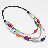 SYLCA Classic Multicolor Sawyer Triple Strand Statement Necklace