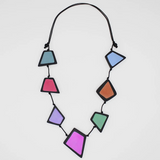 SYLCA Dramatic Metallic Multi-Color Stori Statement Necklace