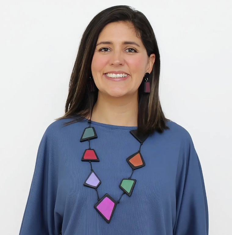 SYLCA Dramatic Metallic Multi-Color Stori Statement Necklace