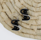 SYLCA Duotone Leather Drop Earring