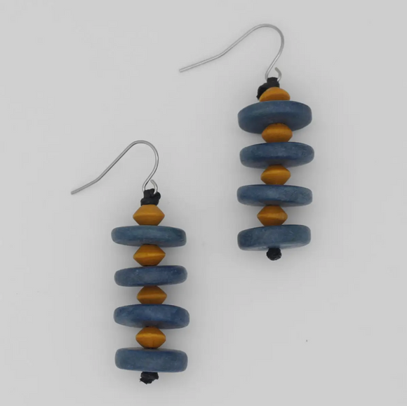 SYLCA Blue Tiggy Statement Earrings