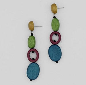 SYLCA Blue and Green Shiori Dangle Earrings