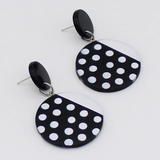 SYLCA Celine Black and White Statement Earrings