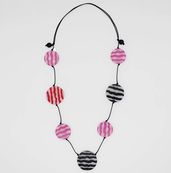 SYLCA Fuchsia Zingy Statement Necklace