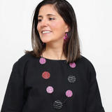 SYLCA Fuchsia Zingy Statement Necklace