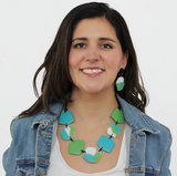 SYLCA Green Nyla Bib Statement Necklace