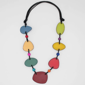 SYLCA Multi Color Stepping Stones Necklace