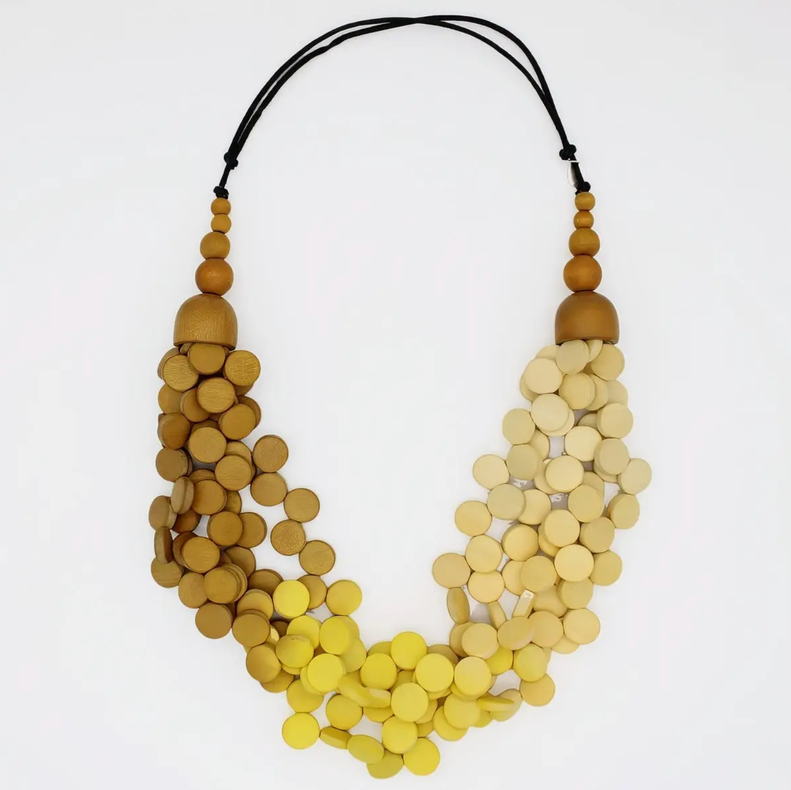 SYLCA Ombre Yellow Gillian Necklace, Layered Statement Necklace